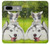 S3795 Peinture Husky Sibérien Ludique Chaton Grincheux Etui Coque Housse pour Google Pixel 7a