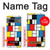S3814 Composition de dessin au trait Piet Mondrian Etui Coque Housse pour Google Pixel 7a