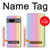 S3849 Couleurs verticales colorées Etui Coque Housse pour Google Pixel 7a