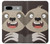 S3855 Dessin animé visage paresseux Etui Coque Housse pour Google Pixel 7a