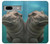 S3871 mignon, bébé, hippopotame, hippopotame Etui Coque Housse pour Google Pixel 7a