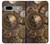 S3927 Boussole Horloge Gage Steampunk Etui Coque Housse pour Google Pixel 7a