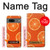 S3946 Motif orange sans couture Etui Coque Housse pour Google Pixel 7a