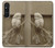 S1386 Sculpture papier Chouette Etui Coque Housse pour Sony Xperia 1 V