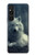 S1516 Loup blanc Etui Coque Housse pour Sony Xperia 1 V