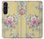 S2229 Fleurs millésimé Etui Coque Housse pour Sony Xperia 1 V