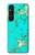 S2377 Turquoise Texture Motif imprimé Gemme Etui Coque Housse pour Sony Xperia 1 V