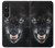 S2823 Noir Loup Bleu Yeux Visage Etui Coque Housse pour Sony Xperia 1 V