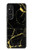 S2896 Marbre d'or imprimé graphique Etui Coque Housse pour Sony Xperia 1 V