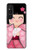 S3042 Japon fille Hina Sakura Kimono Poupée Etui Coque Housse pour Sony Xperia 1 V