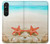 S3212 Coquilles de mer Étoile de mer Plage Etui Coque Housse pour Sony Xperia 1 V