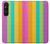 S3678 Vertical arc-en-ciel coloré Etui Coque Housse pour Sony Xperia 1 V