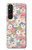 S3688 Motif d'art floral floral Etui Coque Housse pour Sony Xperia 1 V