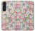 S3688 Motif d'art floral floral Etui Coque Housse pour Sony Xperia 1 V