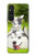 S3795 Peinture Husky Sibérien Ludique Chaton Grincheux Etui Coque Housse pour Sony Xperia 1 V