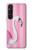 S3805 Flamant Rose Pastel Etui Coque Housse pour Sony Xperia 1 V