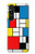 S3814 Composition de dessin au trait Piet Mondrian Etui Coque Housse pour Sony Xperia 1 V