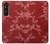 S3817 Motif de fleurs de cerisier floral rouge Etui Coque Housse pour Sony Xperia 1 V