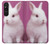 S3870 Mignon bébé lapin Etui Coque Housse pour Sony Xperia 1 V