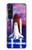 S3913 Navette spatiale nébuleuse colorée Etui Coque Housse pour Sony Xperia 1 V