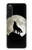 S1981 Loup hurlant à la lune Etui Coque Housse pour Sony Xperia 10 V