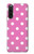 S2358 Rose à pois Etui Coque Housse pour Sony Xperia 10 V
