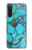 S2685 Aqua Turquoise imprimé graphique Gemme Etui Coque Housse pour Sony Xperia 10 V