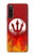 S2803 Feu Rouge Diable Lance Symbole Etui Coque Housse pour Sony Xperia 10 V