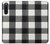 S2842 Noir et blanc Buffle motif de vérification Etui Coque Housse pour Sony Xperia 10 V