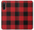 S2931 Rouge Buffle motif de vérification Etui Coque Housse pour Sony Xperia 10 V