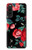 S3112 Motif floral Rose Noir Etui Coque Housse pour Sony Xperia 10 V