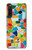 S3391 Art abstrait carreaux de mosaïque graphique Etui Coque Housse pour Sony Xperia 10 V