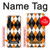 S3421 Noir Orange Blanc Argyle Plaid Etui Coque Housse pour Sony Xperia 10 V