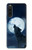 S3693 Pleine lune du loup blanc sinistre Etui Coque Housse pour Sony Xperia 10 V