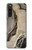S3700 Imprimé graphique or marbré Etui Coque Housse pour Sony Xperia 10 V