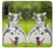 S3795 Peinture Husky Sibérien Ludique Chaton Grincheux Etui Coque Housse pour Sony Xperia 10 V