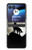 S1981 Loup hurlant à la lune Etui Coque Housse pour Motorola Razr 40 Ultra