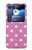 S2358 Rose à pois Etui Coque Housse pour Motorola Razr 40 Ultra