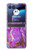 S2907 Violet Turquoise Pierre Etui Coque Housse pour Motorola Razr 40 Ultra