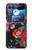 S3112 Motif floral Rose Noir Etui Coque Housse pour Motorola Razr 40 Ultra