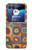 S3409 Carrés cercles concentriques Etui Coque Housse pour Motorola Razr 40 Ultra