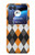 S3421 Noir Orange Blanc Argyle Plaid Etui Coque Housse pour Motorola Razr 40 Ultra
