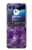S3713 Graphique violet améthyste à quartz imprimé Etui Coque Housse pour Motorola Razr 40 Ultra