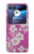 S3924 Fond rose fleur de cerisier Etui Coque Housse pour Motorola Razr 40 Ultra