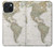 S0604 Carte du monde Etui Coque Housse pour iPhone 15