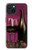 S0910 Rouge vin Etui Coque Housse pour iPhone 15