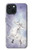 S1134 Cheval Blanc Licorne Etui Coque Housse pour iPhone 15