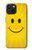 S1146 Sourire Soleil Jaune Etui Coque Housse pour iPhone 15