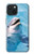 S1291 Les Dauphins en Mer Etui Coque Housse pour iPhone 15