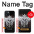 S1434 Crâne Tatouage Motard Aile Etui Coque Housse pour iPhone 15